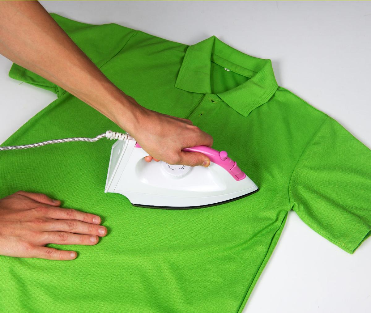 T-shirt ironing